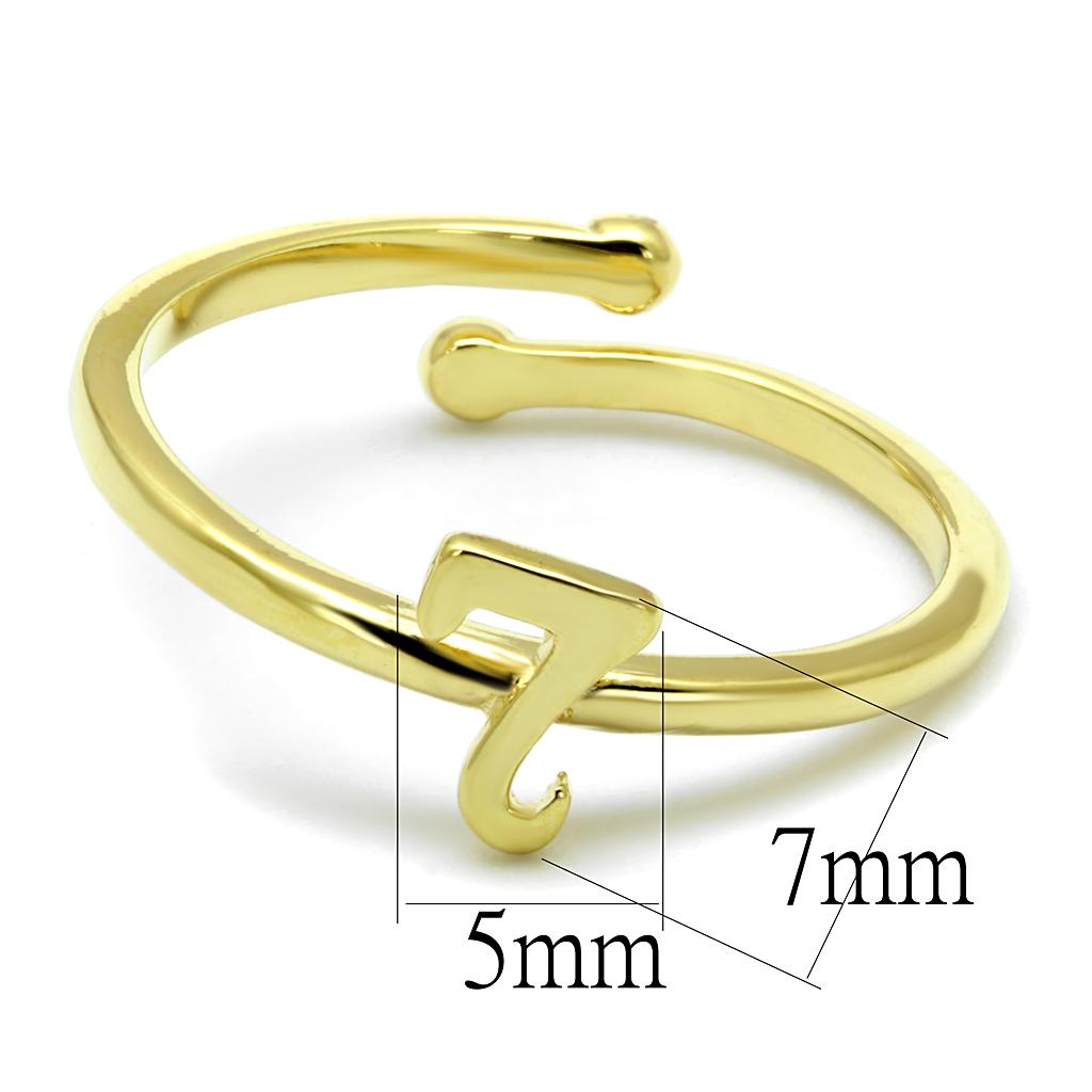 Flash Gold Brass Ring with No Stone