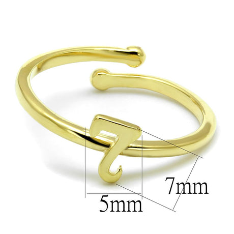 Flash Gold Brass Ring with No Stone