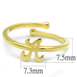 Flash Gold Brass Ring with No Stone