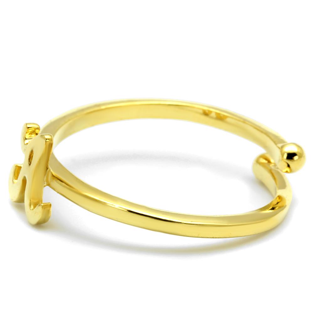 Flash Gold Brass Ring with No Stone
