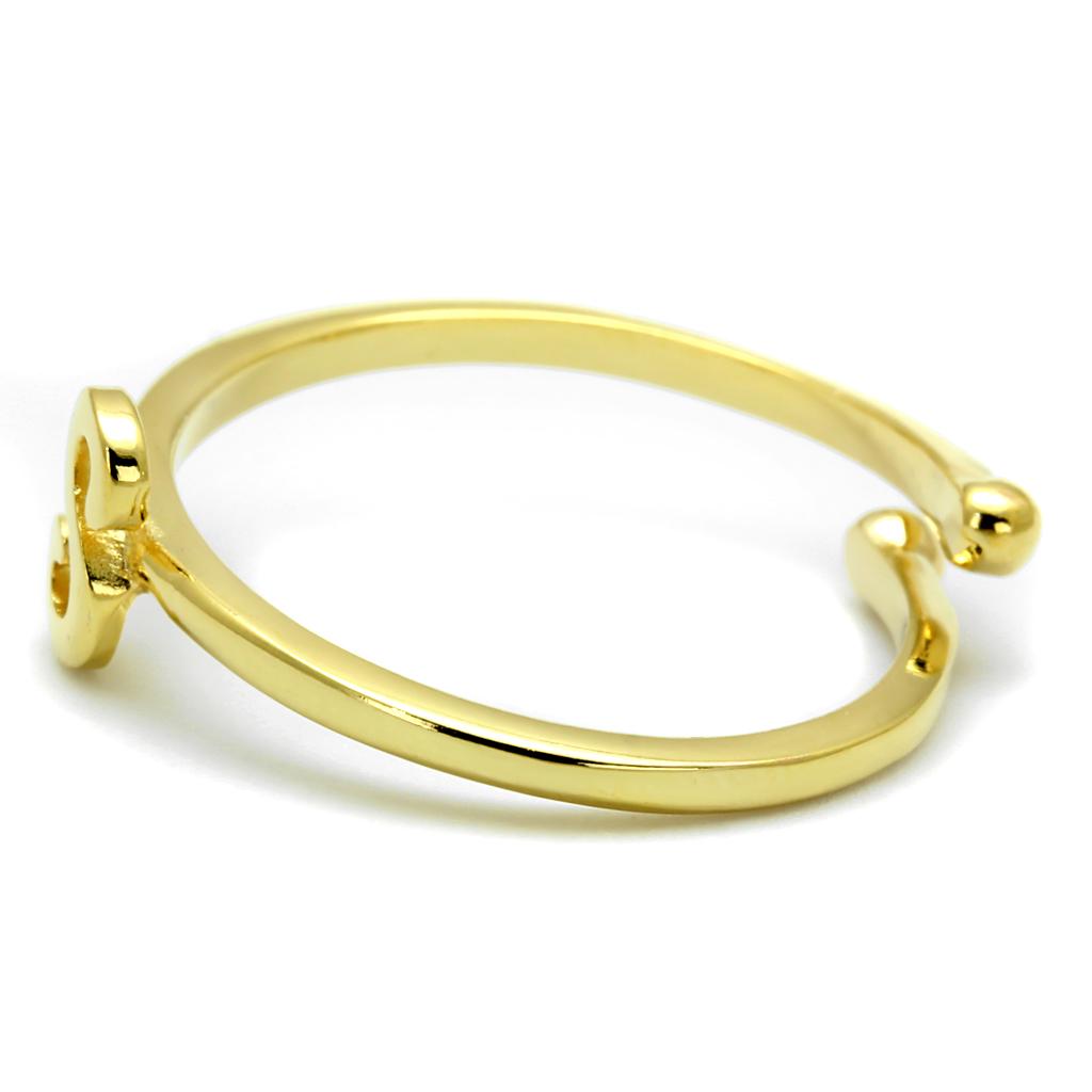 Flash Gold Brass Ring with No Stone
