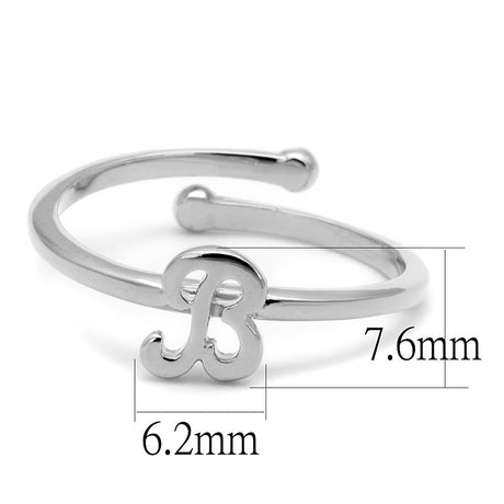 Rhodium Brass Ring with No Stone