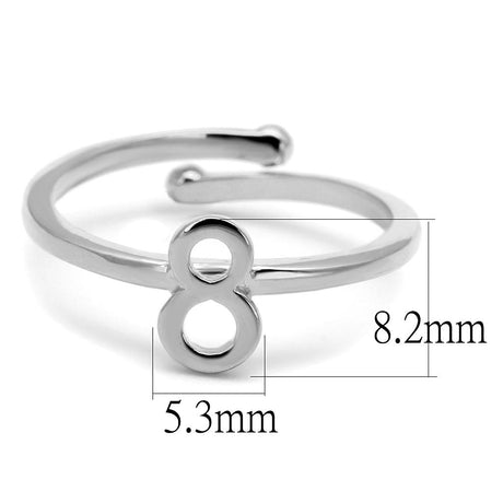 Rhodium Brass Ring with No Stone