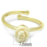 Flash Gold Brass Ring with Synthetic Synthetic Stone in Citrine Yellow