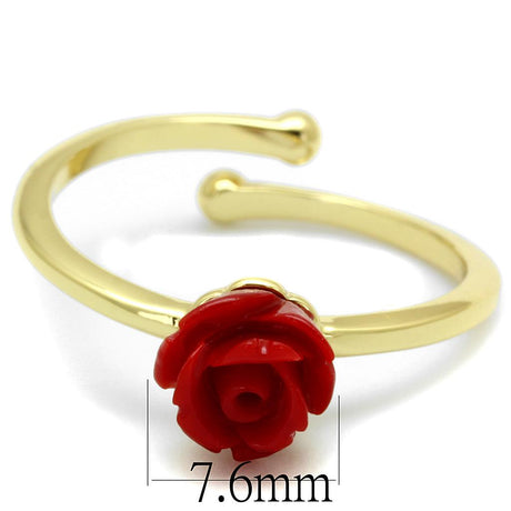 Flash Gold Brass Ring with Synthetic Synthetic Stone in Siam
