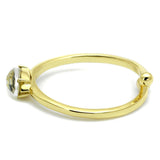 Flash Gold Brass Ring with Precious Stone Conch in Multi Color