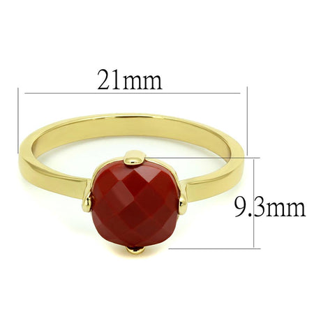 Flash Gold Brass Ring with Synthetic Synthetic Stone in Siam