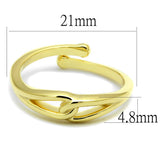 LO4081 Flash Gold Brass Ring with No Stone in No Stone