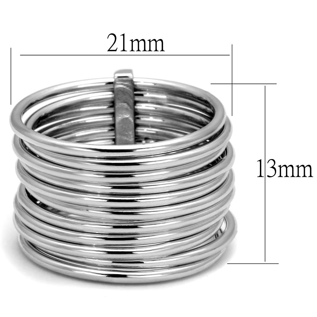 Rhodium Brass Ring with No Stone