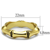 Gold Brass Ring with Epoxy  in Jet