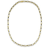 Gold Brass Necklace with AAA Grade CZ  in Clear