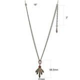 Antique Copper Brass Necklace with Synthetic Synthetic Glass in Champagne