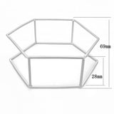 Matte Rhodium Brass Bangle with No Stone