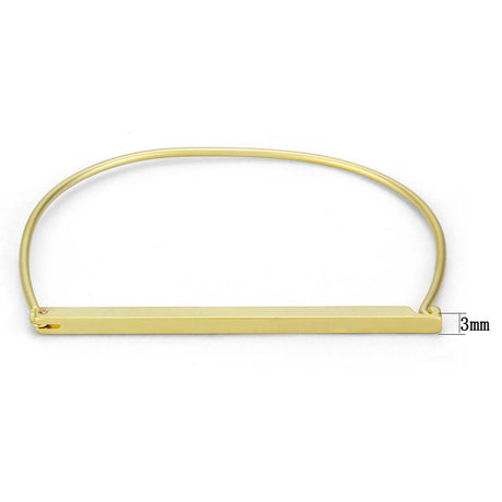 Matte Gold Brass Bangle with No Stone