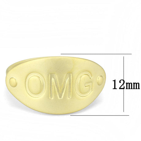 Matte Gold Brass Ring with No Stone