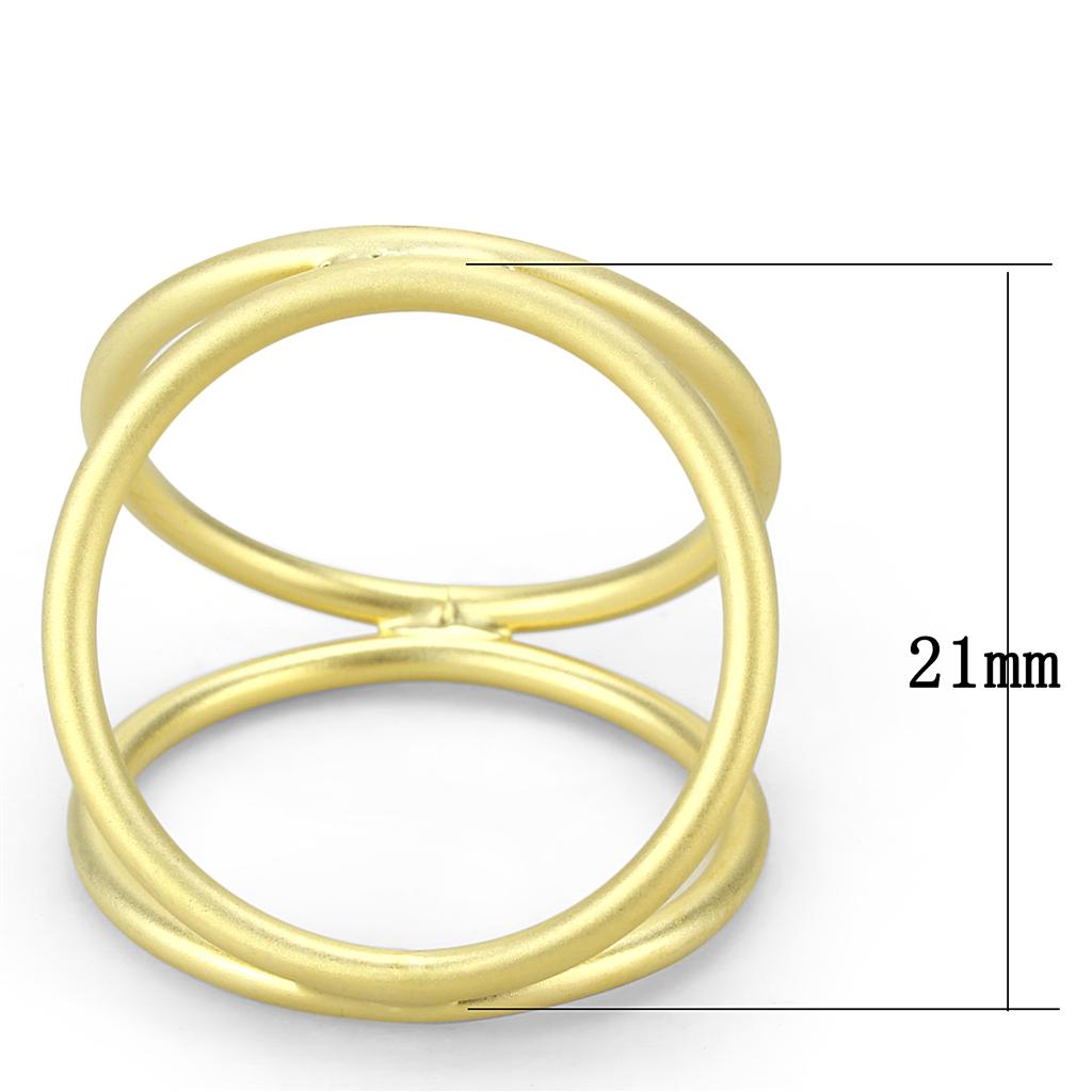 Matte Gold Brass Ring with No Stone