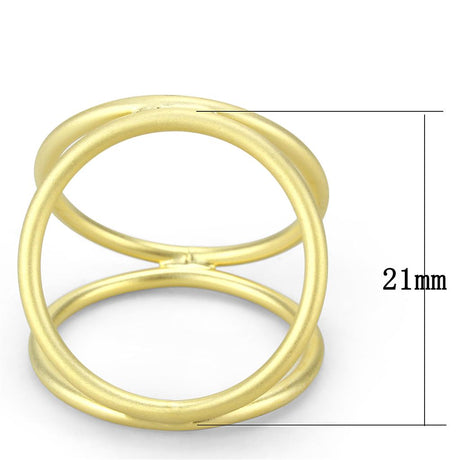 Matte Gold Brass Ring with No Stone