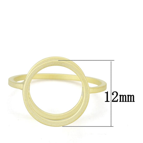 Matte Gold Brass Ring with No Stone