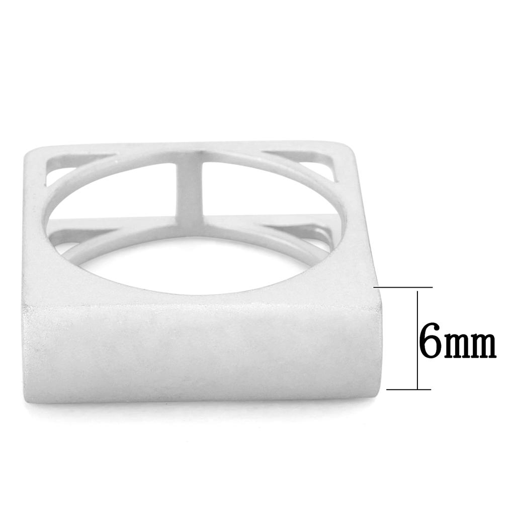 Rhodium Brass Ring with No Stone