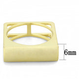 Matte Gold Brass Ring with No Stone