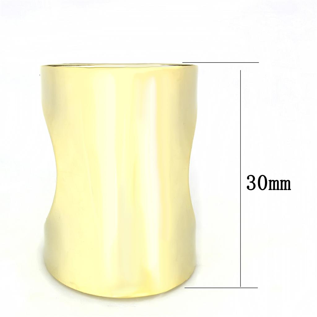 LO4258 Gold Brass Ring with No Stone in No Stone