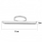 Matte Rhodium Brass Ring with No Stone