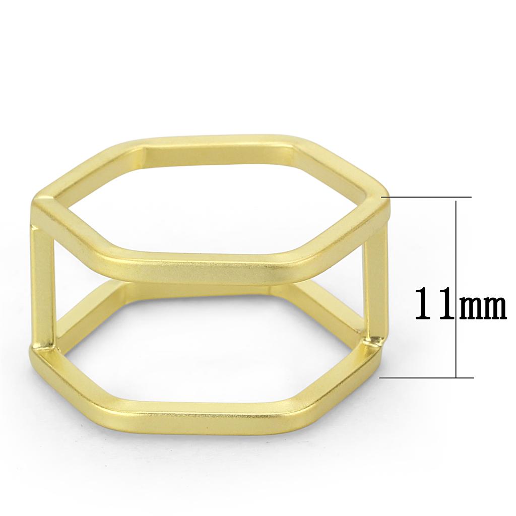 Matte Gold Brass Ring with No Stone