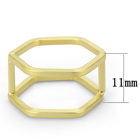Matte Gold Brass Ring with No Stone