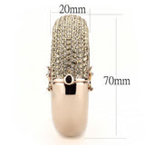 Rose Gold+e-coating Brass Bangle with Top Grade Crystal  in Citrine Yellow