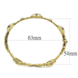 Gold Brass Bangle with Synthetic  in Light Amethyst
