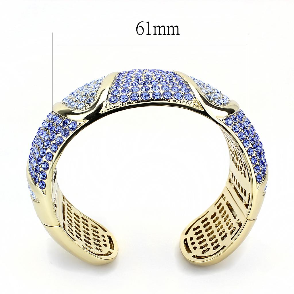 Gold Brass Bangle with Top Grade Crystal  in Multi Color