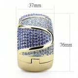 Gold Brass Bangle with Top Grade Crystal  in Multi Color