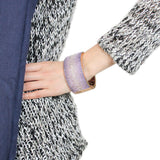 Rose Gold+e-coating Brass Bangle with Top Grade Crystal  in Multi Color