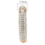 Flash Rose Gold Brass Bangle with Top Grade Crystal  in Clear
