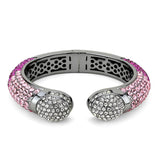 TIN Cobalt Black Brass Bangle with Top Grade Crystal  in Multi Color