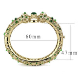Gold Brass Bangle with Assorted  in Emerald