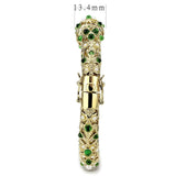 Gold Brass Bangle with Assorted  in Emerald