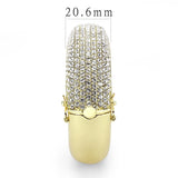 Flash Gold Brass Bangle with Top Grade Crystal  in Clear