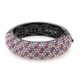 TIN Cobalt Black Brass Bangle with Top Grade Crystal  in Multi Color