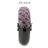 TIN Cobalt Black Brass Bangle with Top Grade Crystal  in Multi Color