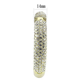 Flash Gold Brass Bangle with Top Grade Crystal  in Clear