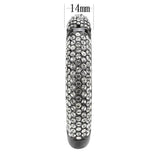 Ruthenium Brass Bangle with Top Grade Crystal  in Clear