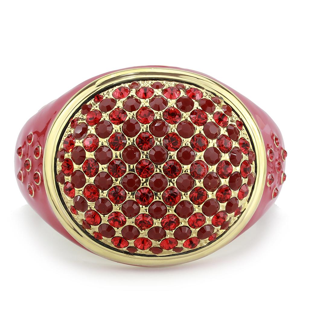 Gold Brass Bangle with Top Grade Crystal  in Multi Color