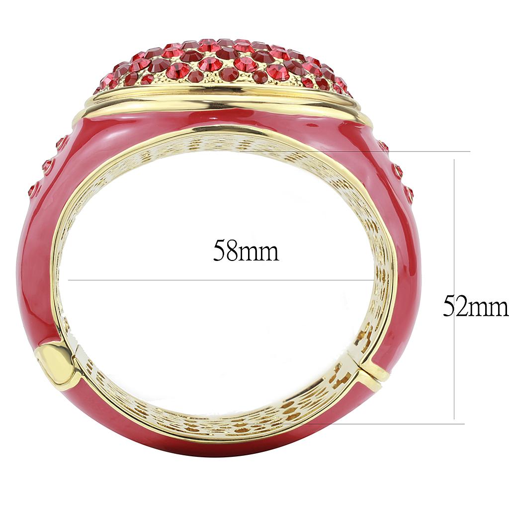 Gold Brass Bangle with Top Grade Crystal  in Multi Color