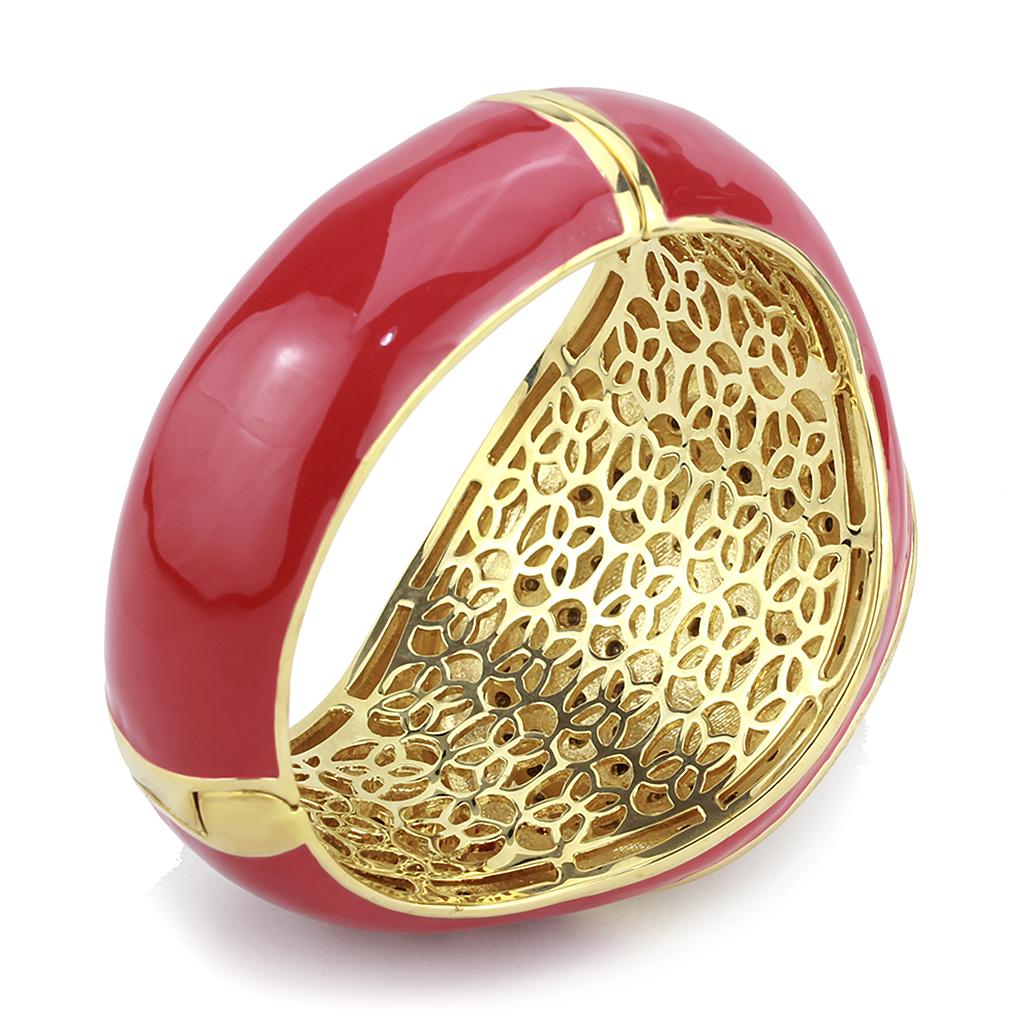 Gold Brass Bangle with Top Grade Crystal  in Multi Color