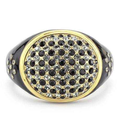 Gold Brass Bangle with Top Grade Crystal  in Multi Color