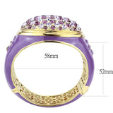 Gold Brass Bangle with Top Grade Crystal  in Multi Color