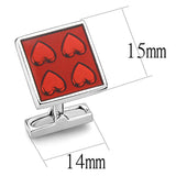 Rhodium Brass Cufflink with No Stone