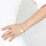 High-Polished Brass Bracelet with Epoxy  in Emerald