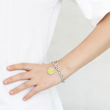 High-Polished Brass Bracelet with Epoxy  in Emerald